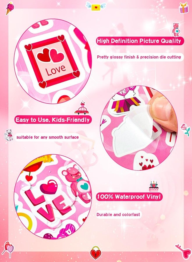 Ozepao 465 Bulk Valentines Stickers for Kids Party Crafts Supplies Classroom Exchange Gifts - Image 4